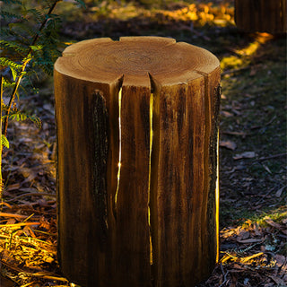 Ray Lampadaire Bois Vintage, Résine, Bois, Extérieur