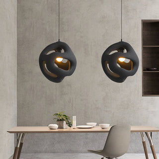 Avi Suspension Globe Moderne, Métal/Résine, Blanc/Noir, Bar/Salle de Séjour