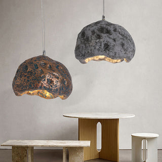 Avi Suspension Irrégulier Naturelle, Résine/Acrylique, Bois/Gris/Laiton, Chambre