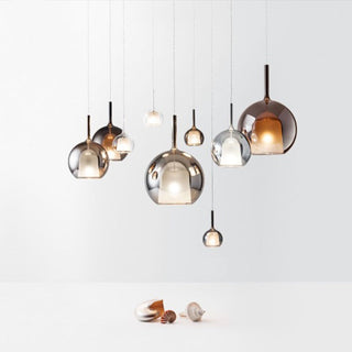 Valentina Moderne Sphère LED Suspension Verre Salle à Manger