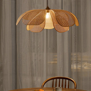Ritta Suspension Vintage, Métal/Rotin, Bois, Salle à Manger