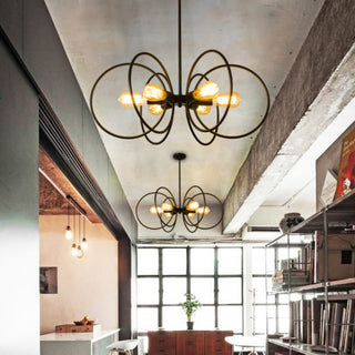 Silva Industriel LED Suspension Noir Métal Salon/Chambre À Coucher