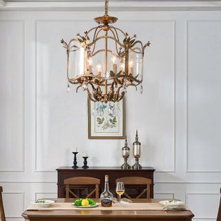 Silva Vintage Forme De Cage Suspension Métal/Verre Salle À Manger