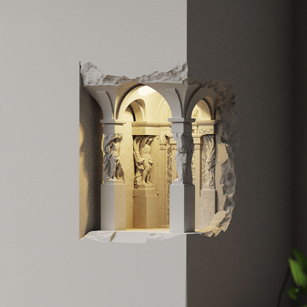 Ray Applique Murale Art Déco Flush LED Encastrée, 3 Styles, Blanc, Salon