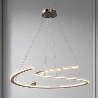 Arisha Suspension Linéaire Moderne, Métal/Acrylique, Doré, Salon/Salle à Manger