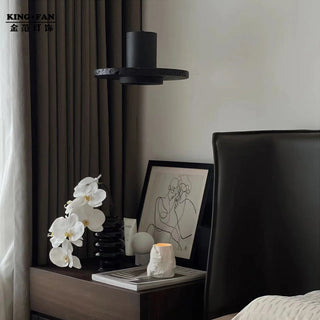 Arisha Suspension Cylindre Moderne, Pierre, Noir, Chambre