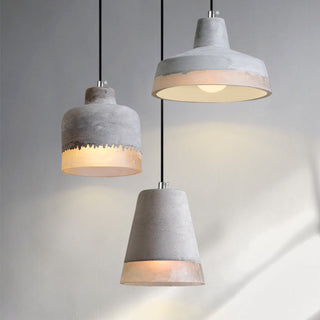 Avi Industriel LED Suspension Ciment/Résine Bar Salle À Manger