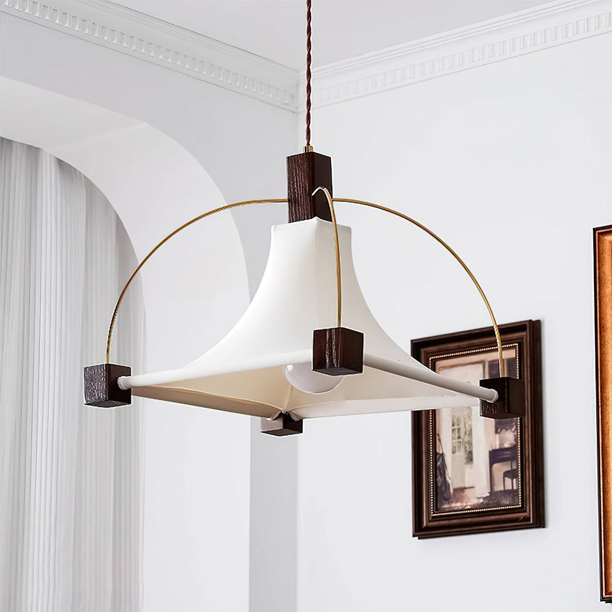 Hood Pendant Light viewed from below, showing the bulb fitting