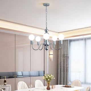 Valentina Lustre Médiéval LED Sphérique Noir Métal Salon
