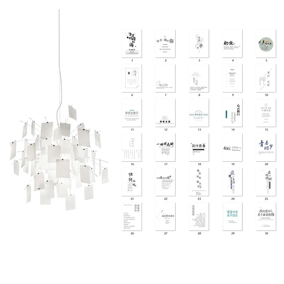 Ririxo Lustre en Papier Personnalisable Créatif-Cielum