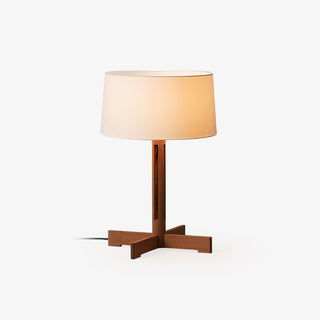 Rinivena Bois & Tissu Lampe de Table Contemporaine