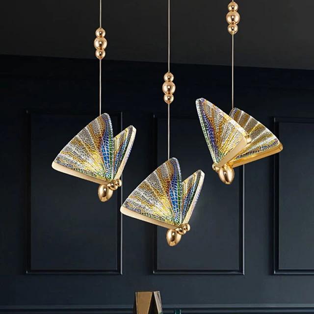 Arisha Moderne Luminaires Suspension Doré Animal