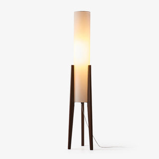 Triluxe Lampadaire en Bois Et Tissu Moderne