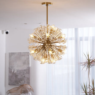 Aurora Lustre de Luxe en Métal Doré
