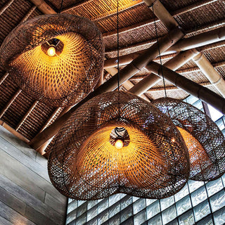 Juno Suspension style rustique en rotin