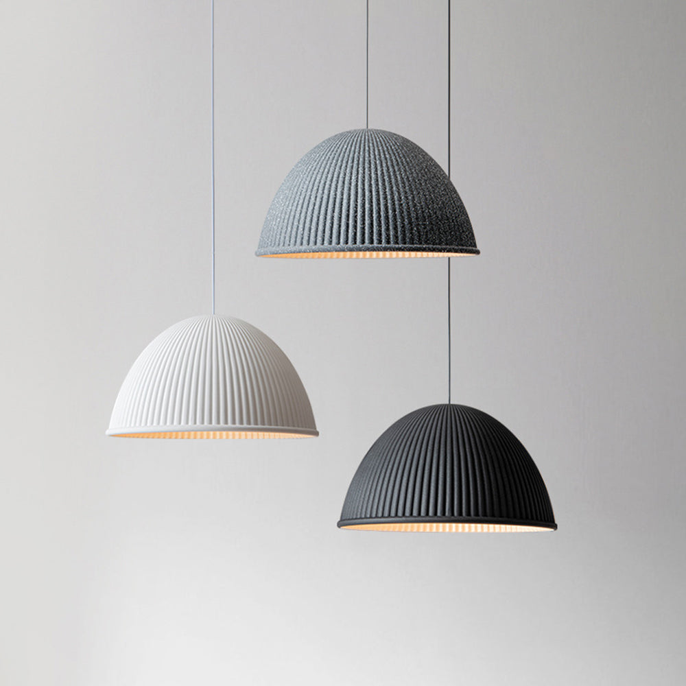 Valentina Suspension Dôme Moderne, Résine, Blanc/Noir/Gris, Librairie/Chambre à Coucher