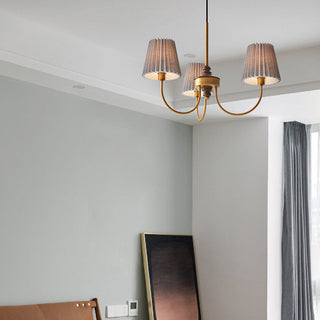 Silva Lustre Vintage, Métal/Tissu, Blanc/Vert, Salle à Manger/Salle à Séjour