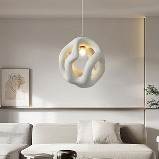 Avi Suspension Globe Moderne, Métal/Résine, Blanc/Noir, Bar/Salle de Séjour