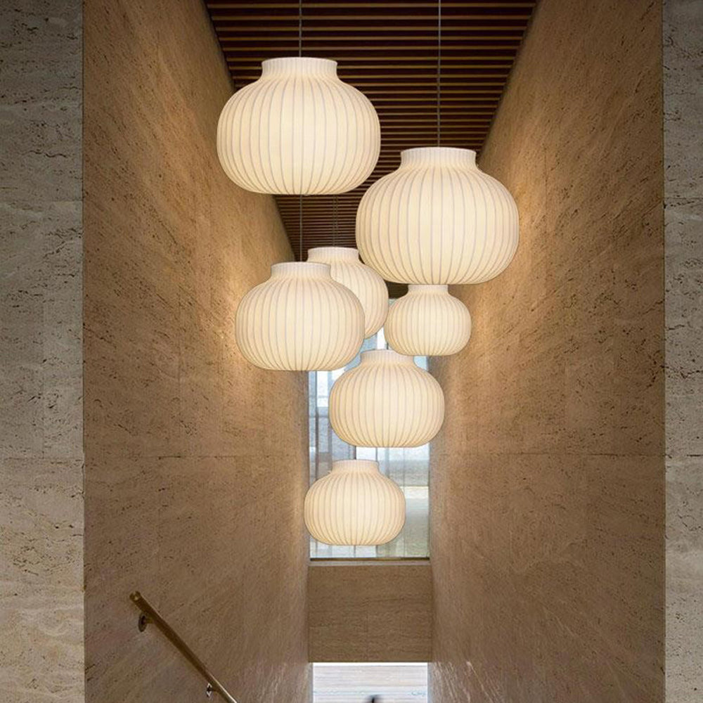 Ritta Suspension Vintage, Métal/Soie, Blanc, Salle à Manger