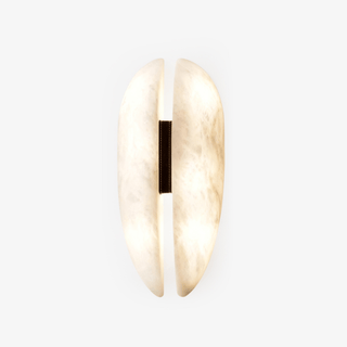 Alabaster Veil Wall Sconce-Neutral Decor