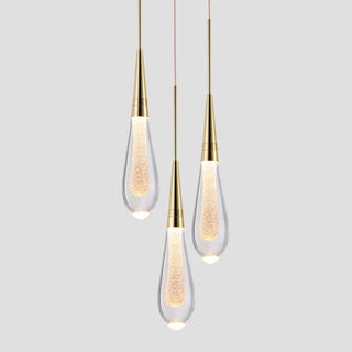 Aroven Suspension Goutte Design Doré Salon-Luire
