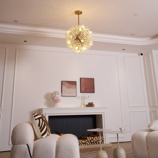 Aurora Lustre de Luxe en Métal Doré