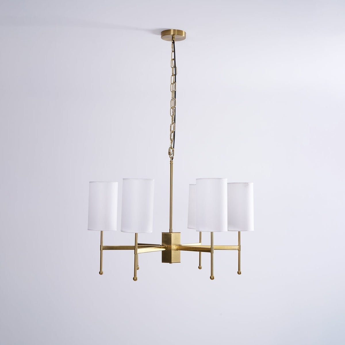 Wilivia Lustre en Tissu Vintage en Laiton