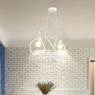 Mira Moderne Créatif Forme De Bicyclette LED Suspension Métal Salon