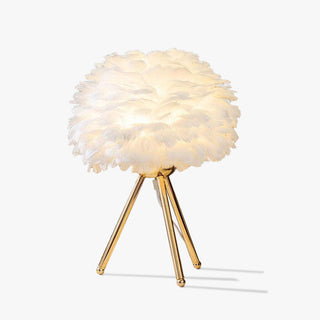 O'Moore Lampe de Table Fleur Nordique, Plume/Métal, Chambre