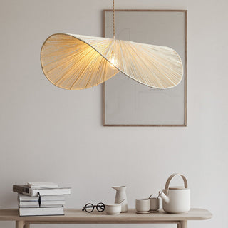 Ritta Twine Suspension Ronde Naturelle, Métal/Rotin, Marron/Beige, Cuisine/Bureau