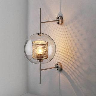 Kiri Applique Murale Globe Vintage  Cuivre/Argent. Salle de Bain