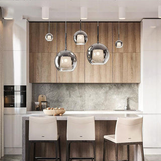 Valentina Moderne Sphère LED Suspension Verre Salle à Manger