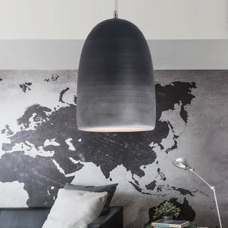 Arisha Suspension Pot Naturelle, Résine/Acrylique, Bleu/Noir/Gris, Chambre