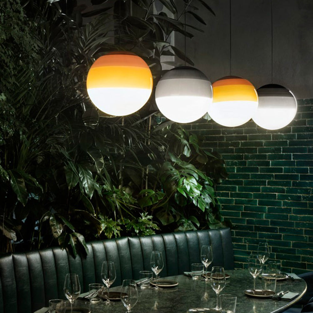 Vioxa Suspension Bulle Moderne Verre. Noir/Gris/Bleu/Rose. Salon-Cielum