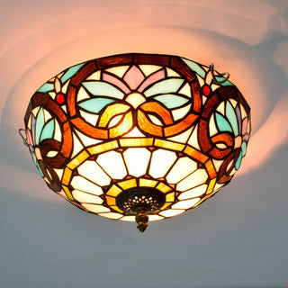 Tiffany Designer LED Plafonnier Métal Verre Chambre À Coucher/Salon