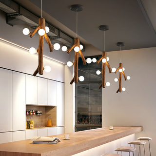 Epoch Nordique LED Lustre Bois Salon/Salle À Manger/Chambre À Coucher