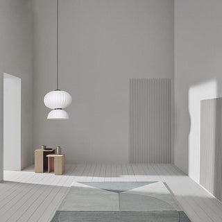Ritta Suspension Vintage, Métal/Soie, Noir/Blanc, Chambre à Coucher