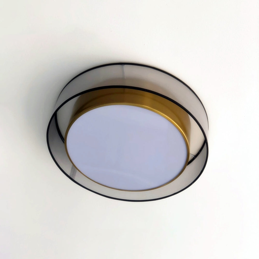 Arisha Plafonnier Rond Moderne, Métal/Acrylique, Doré, Salon