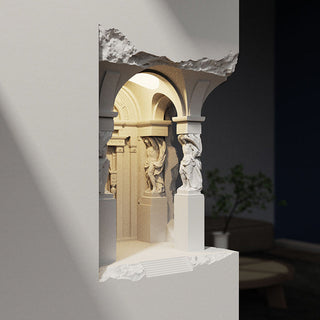 Ray Applique Murale Art Déco Flush LED Encastrée, 3 Styles, Blanc, Salon