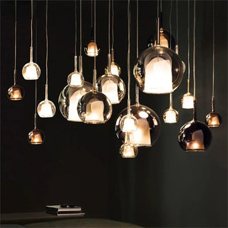 Valentina Moderne Sphère LED Suspension Verre Salle à Manger