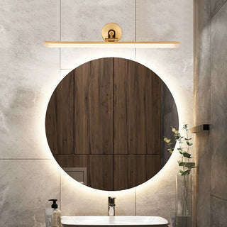 Arisha Applique Murale Linéaire Moderne, Métal/Acrylique, Noir/Laiton, Salle de Bain