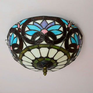 Tiffany Designer LED Plafonnier Métal Verre Chambre À Coucher/Salon