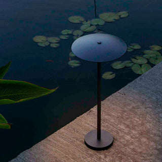 Arisha Lampadaire Parapluie Moderne, Métal, Noir/Café, Extérieur