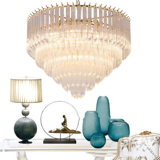 Silva Moderne Luxe Art LED Suspension Verre Salon