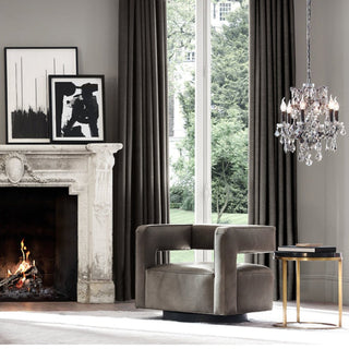Silva Lustre décoratif Moderne, Métal/Cristal,  Rouille, Salon