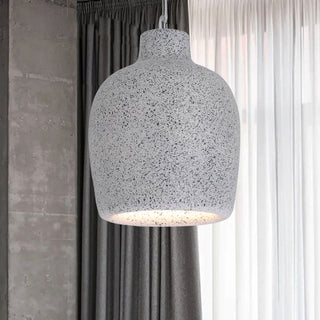 Avi Suspension Pot Retro, Résine/Acrylique, Gris/Blanc, Salon