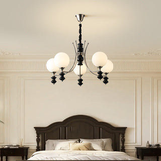 Valentina Suspension Luminaire LED Vintage Blanc Verre Salon