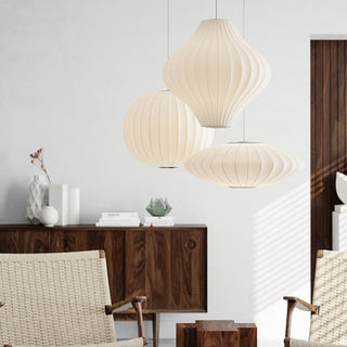 Eronar Suspension Vintage. Métal/Tissu. Blanc. Bar-Luire