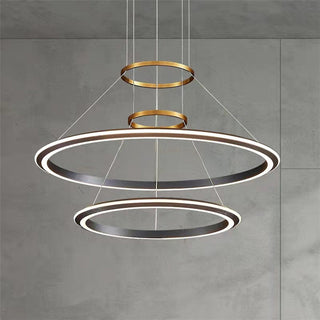 Arisha Suspension Ronde Minimaliste, Métal, Noir/Blanc, Salle de Séjour/Chambre à Coucher