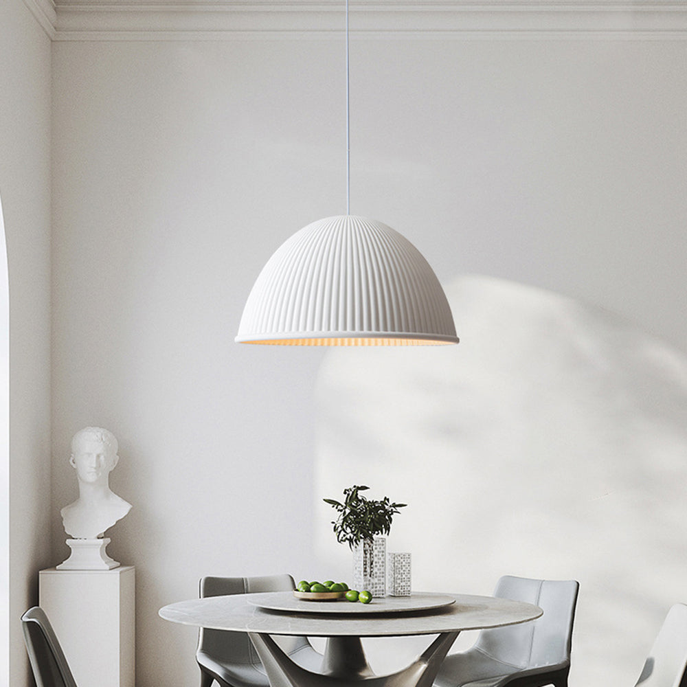 Valentina Suspension Dôme Moderne, Résine, Blanc/Noir/Gris, Librairie/Chambre à Coucher
